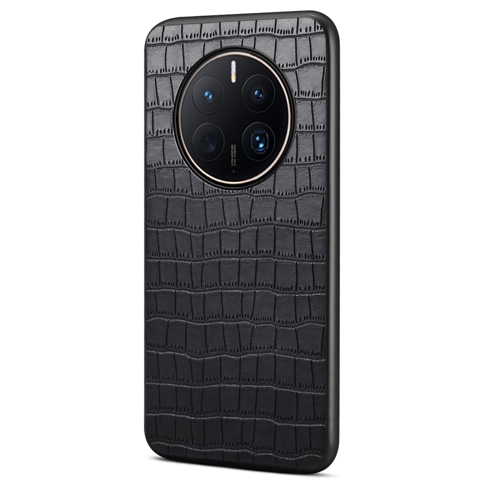 For Huawei Mate 50 Pro 4G Case PU Leather Coated TPU+PC Phone Cover Business Crocodile Texture