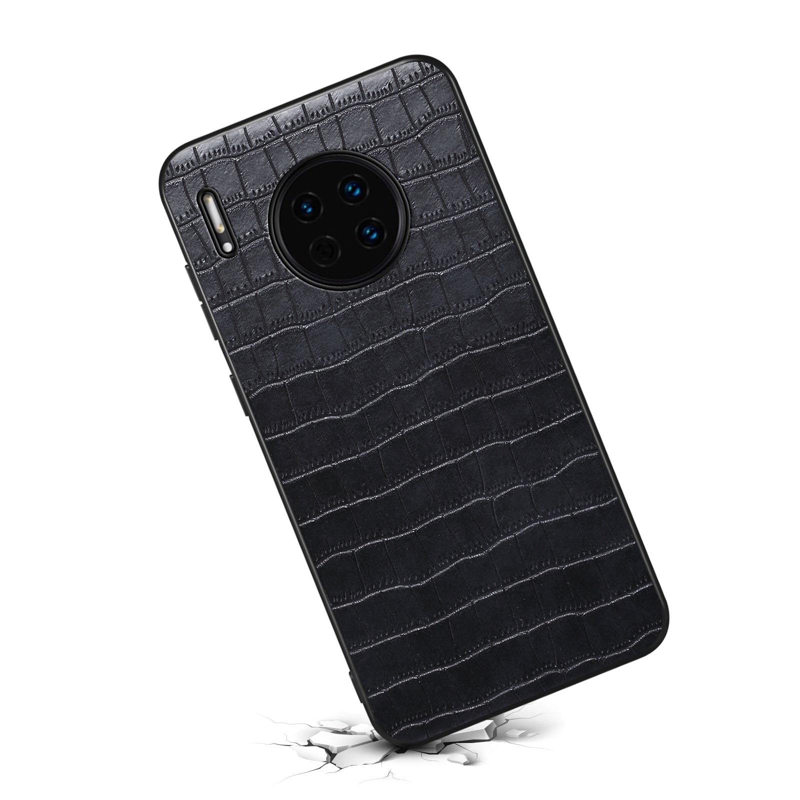 For Huawei Mate 30 4G / 5G Slim Case Crocodile Textured Leather+TPU+PC Phone Cover