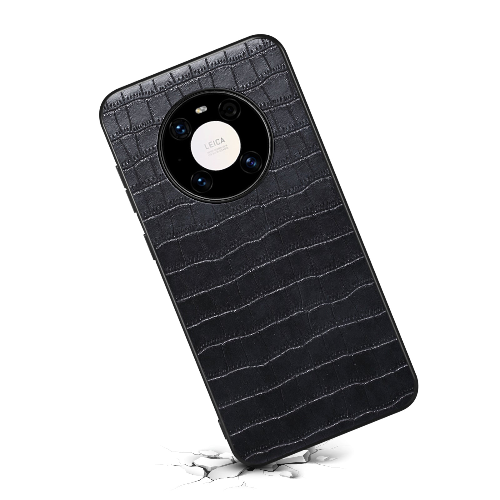 For Huawei Mate 40 Pro 4G / 5G Shockproof Case Crocodile Textured Leather Hybrid Slim Phone Cover