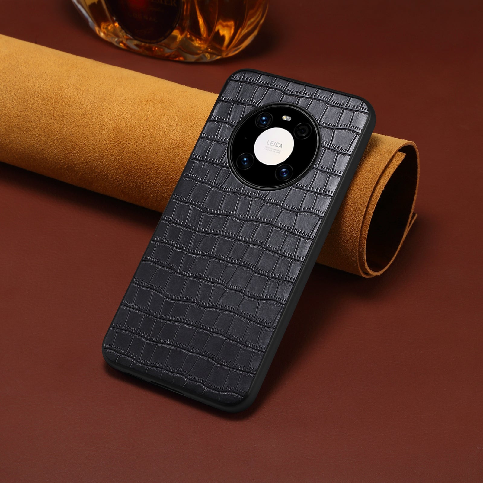 For Huawei Mate 40 Pro 4G / 5G Shockproof Case Crocodile Textured Leather Hybrid Slim Phone Cover