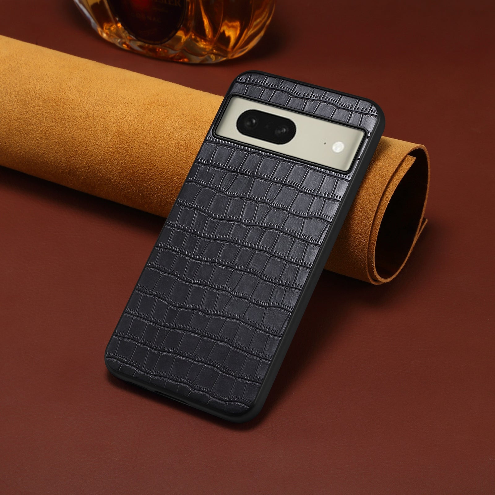 For Google Pixel 8 PU Leather+PC+TPU Cover Crocodile Texture Mobile Phone Case