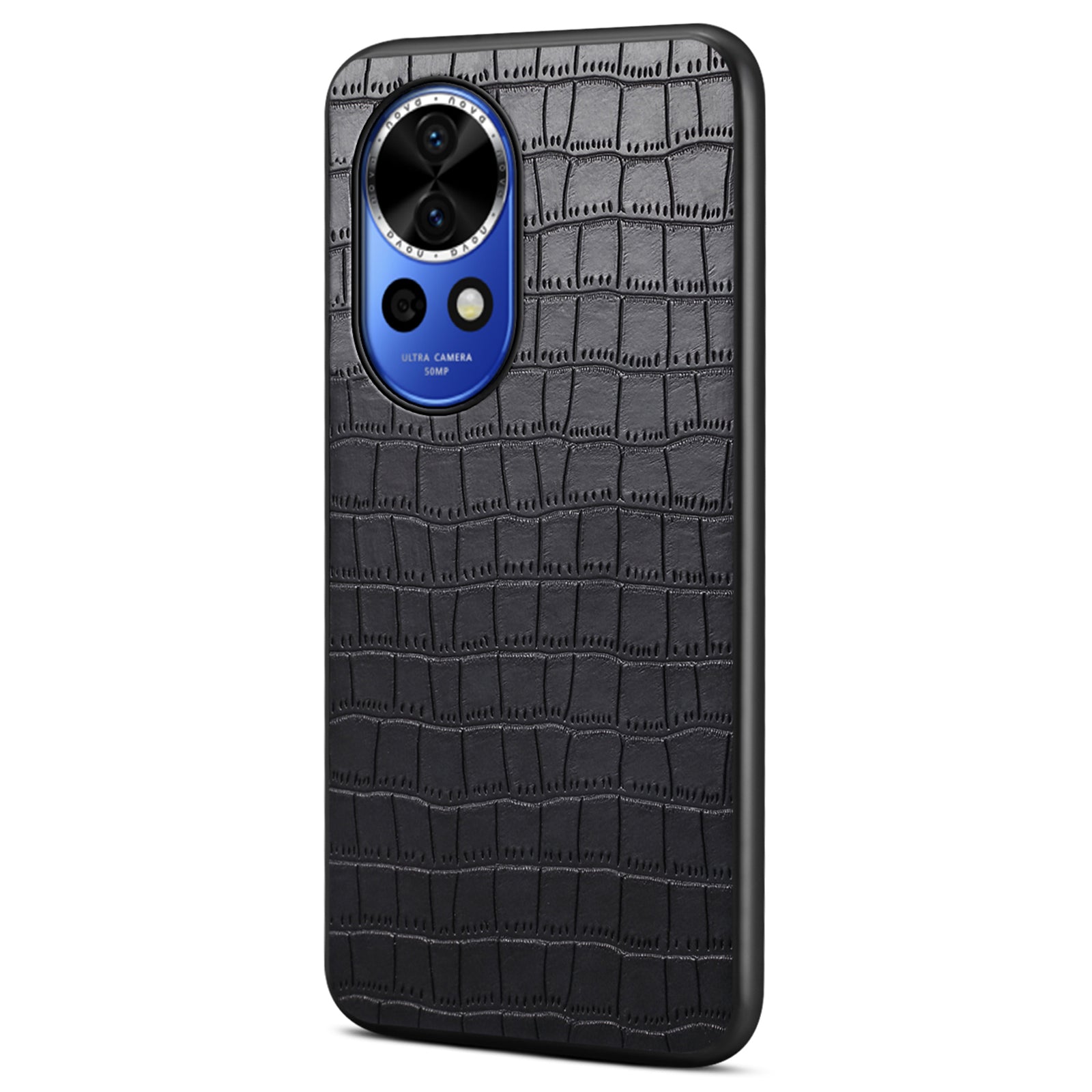 For Huawei nova 12 5G Case Crocodile Textured Leather Hybrid Shockproof Phone Cover