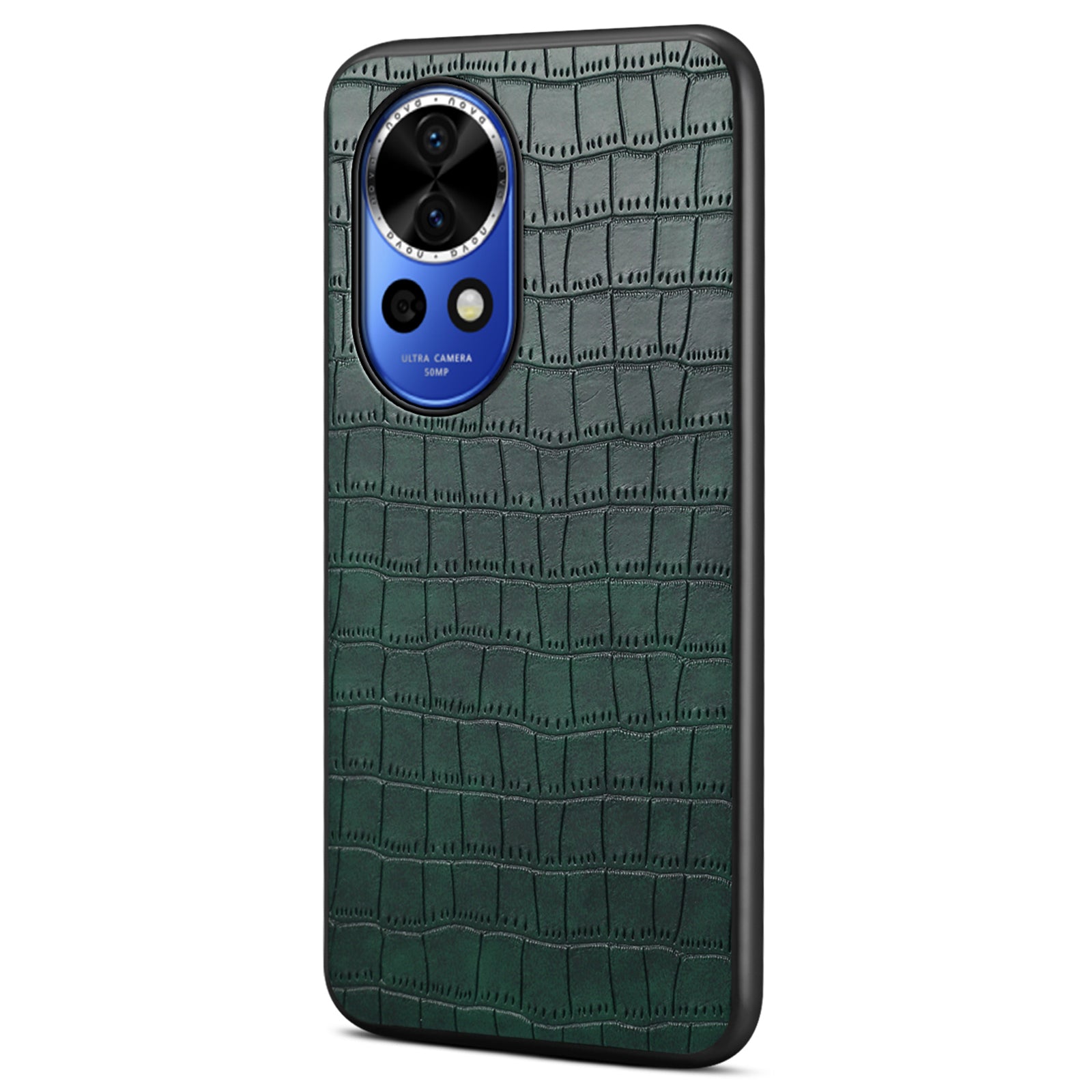 For Huawei nova 12 5G Case Crocodile Textured Leather Hybrid Shockproof Phone Cover
