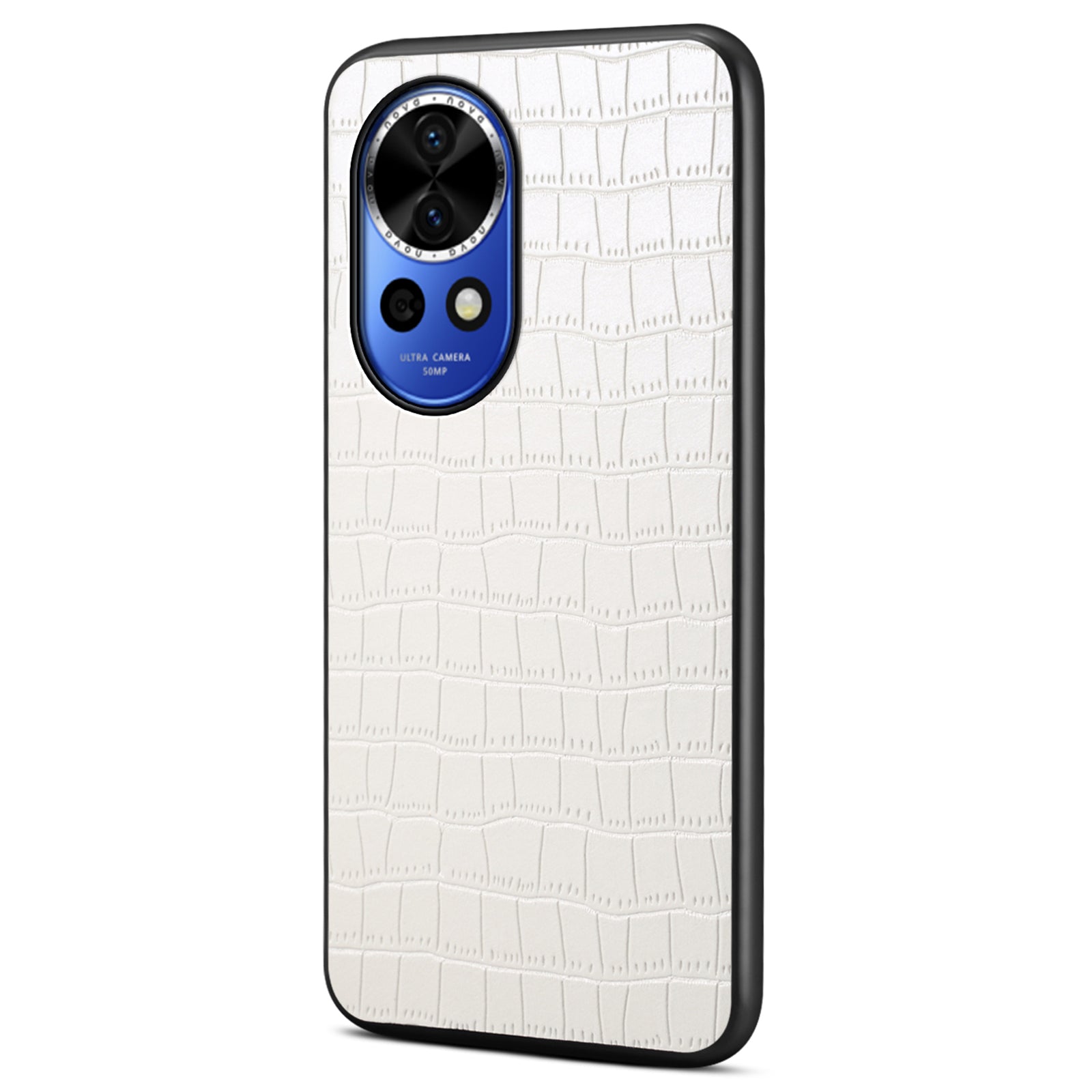 For Huawei nova 12 5G Case Crocodile Textured Leather Hybrid Shockproof Phone Cover