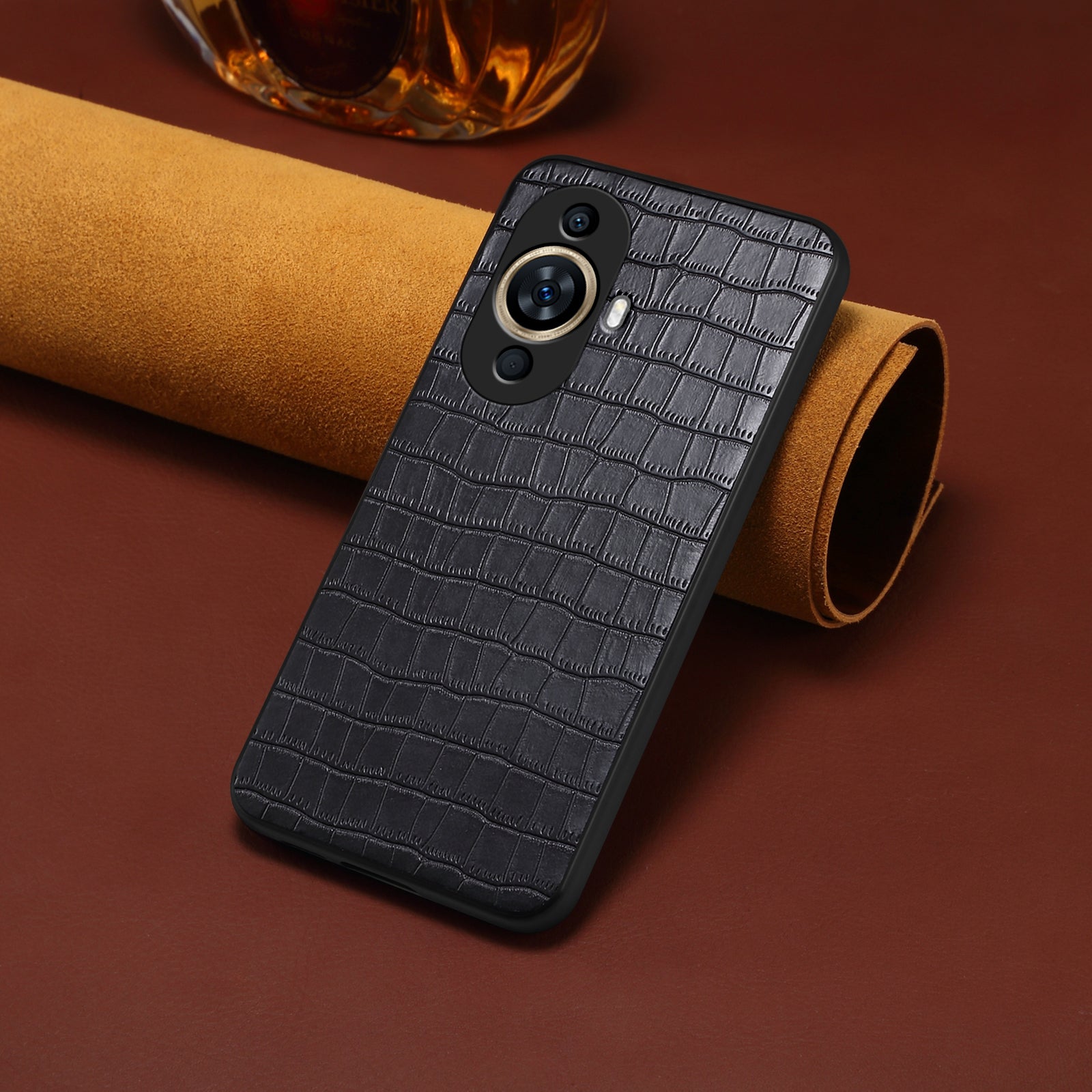 For Huawei nova 11 / nova 12s 4G / nova 12 Lite 4G Hybrid Case Crocodile Textured Leather Covered Slim Phone Case
