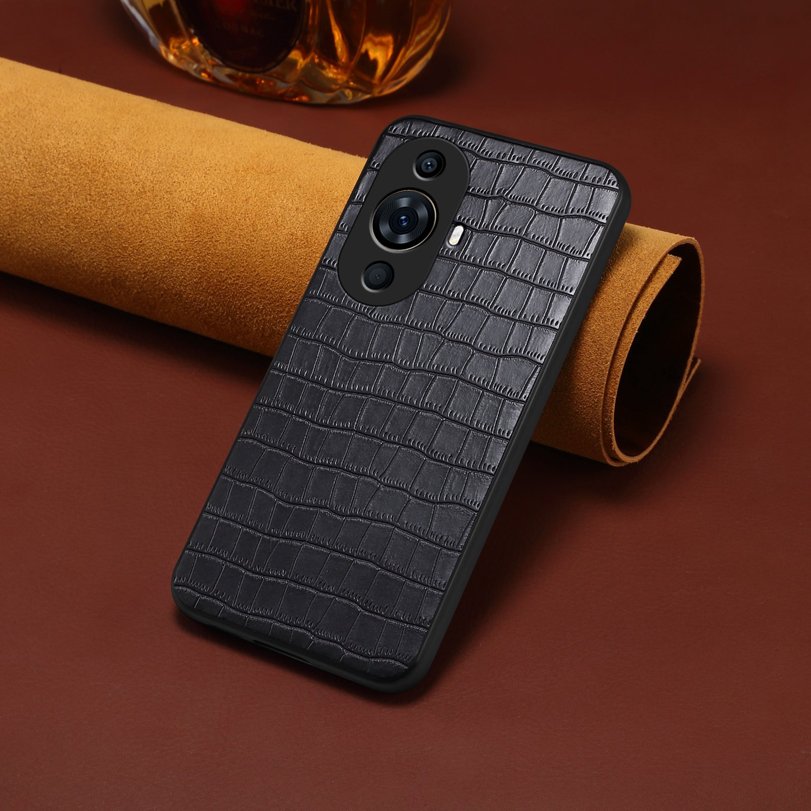 For Huawei nova 11 Pro / nova 11 Ultra Slim Case Crocodile Textured Leather Hybrid Phone Cover