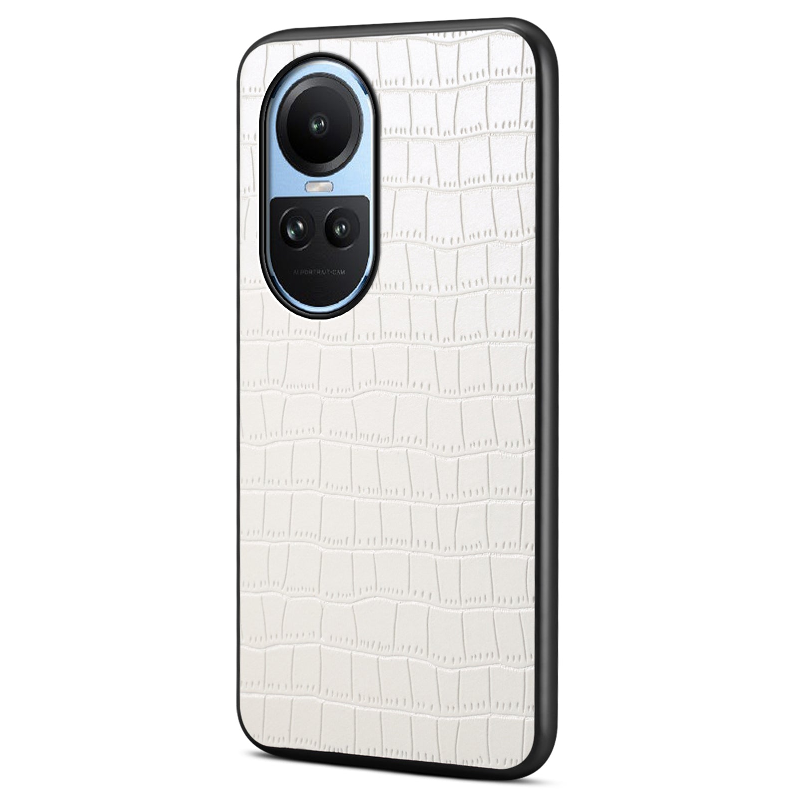 Back Cover for Oppo Reno10 5G (Global) / Reno10 Pro 5G (Global) PU Leather+PC+TPU Crocodile Texture Phone Case