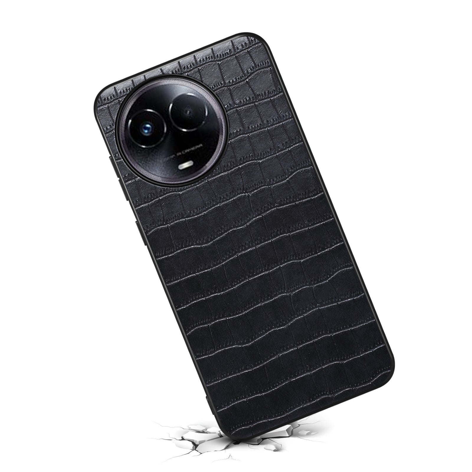 For Realme 11 5G (Global) / 11x 5G Cell Phone Cases Crocodile Texture PU Leather Coated PC+TPU Cover