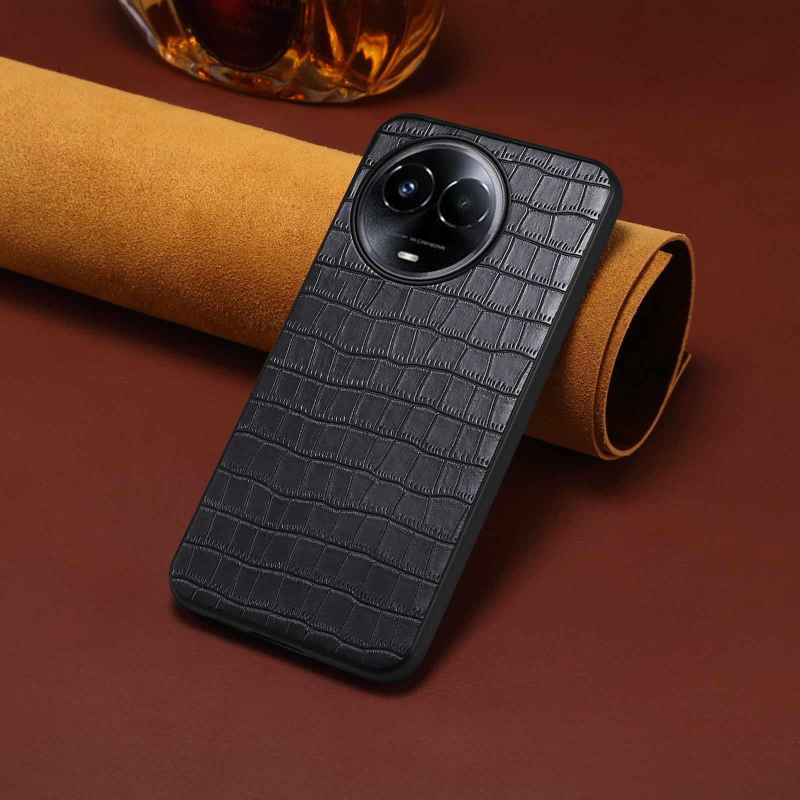 For Realme 11 5G (Global) / 11x 5G Cell Phone Cases Crocodile Texture PU Leather Coated PC+TPU Cover