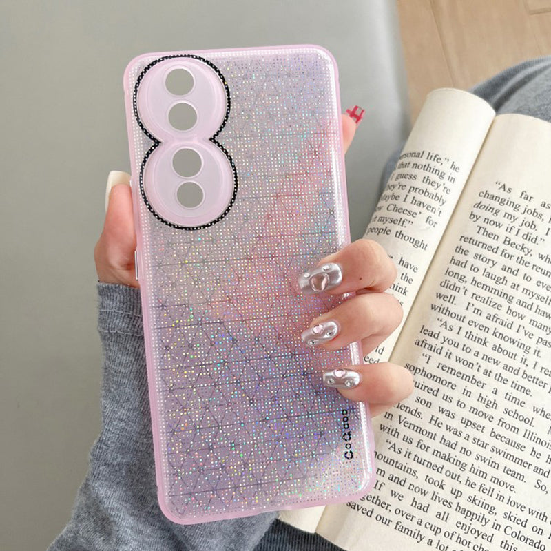 Q.COO For Honor 90 TPU Soft Case Aurora Effect Anti-slip Phone Cover