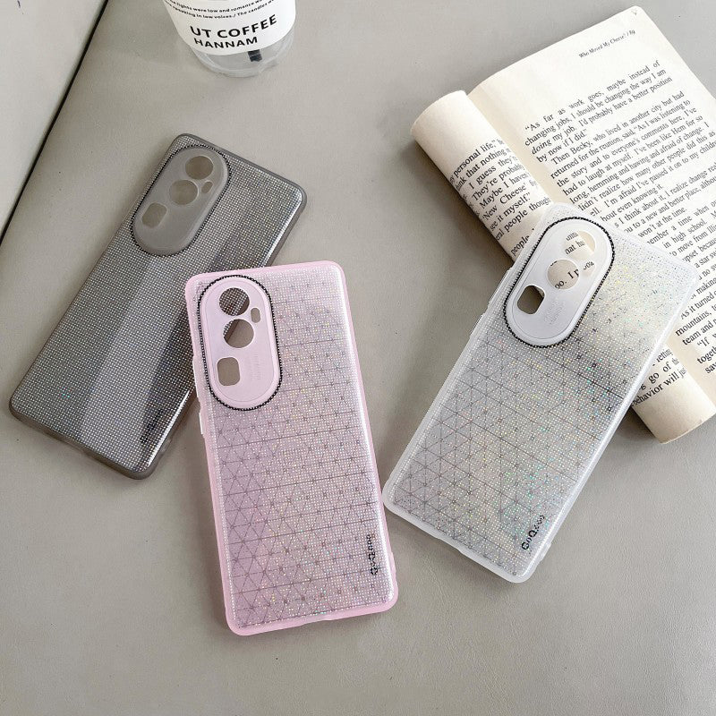 Q.COO For Oppo Reno10 Pro+ 5G TPU Case Aurora Effect Camera Protection Phone Cover