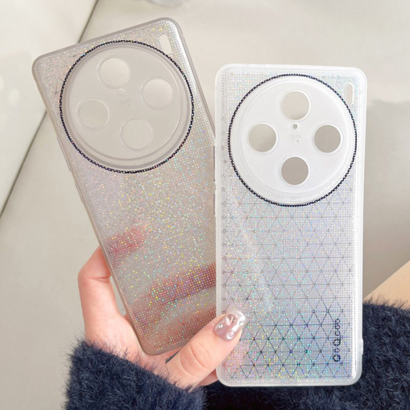 Q.COO For vivo X100 Pro 5G Case Bling Aurora Series TPU Phone Back Cover