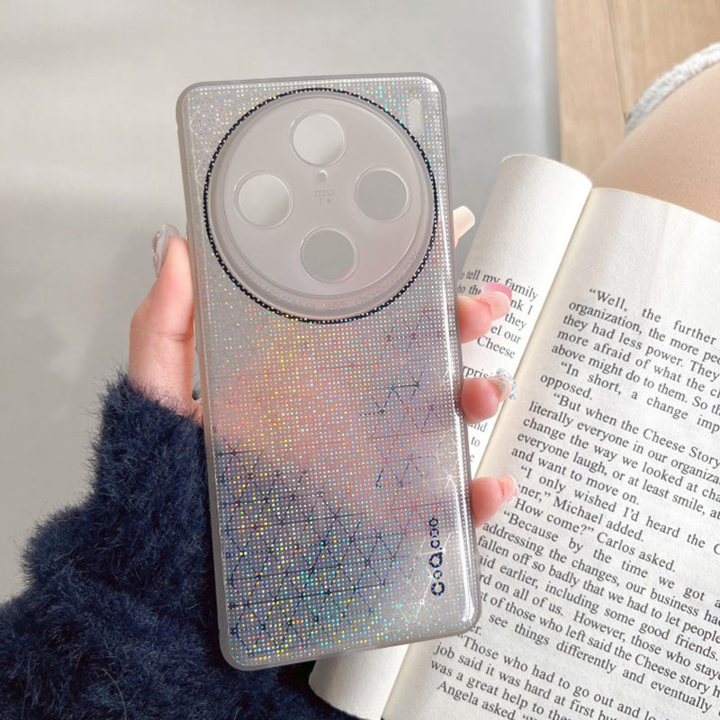 Q.COO For vivo X100 Pro 5G Case Bling Aurora Series TPU Phone Back Cover