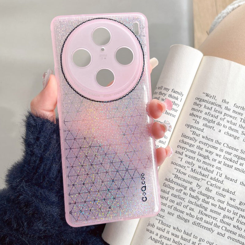 Q.COO For vivo X100 Pro 5G Case Bling Aurora Series TPU Phone Back Cover