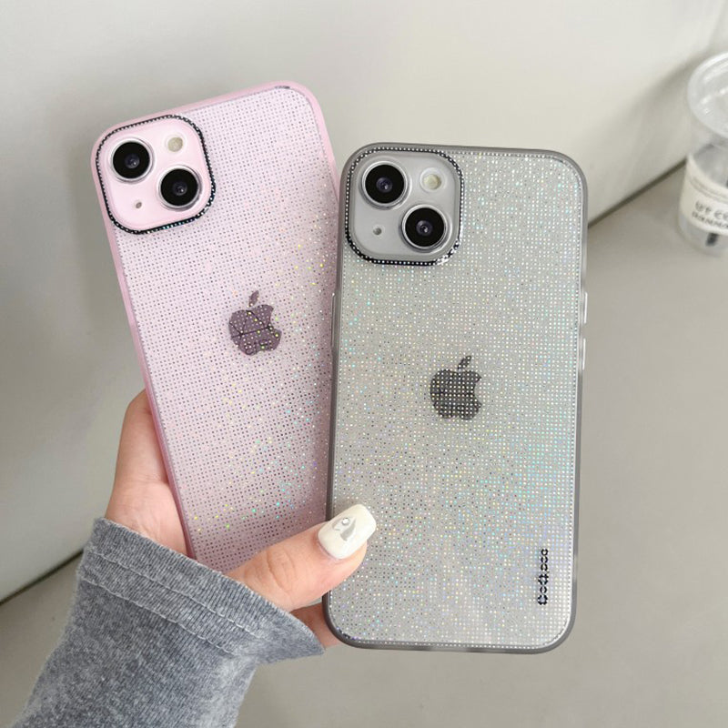 Q.COO For iPhone 13 TPU Case Aurora Effect Anti-slip Grip Phone Cover