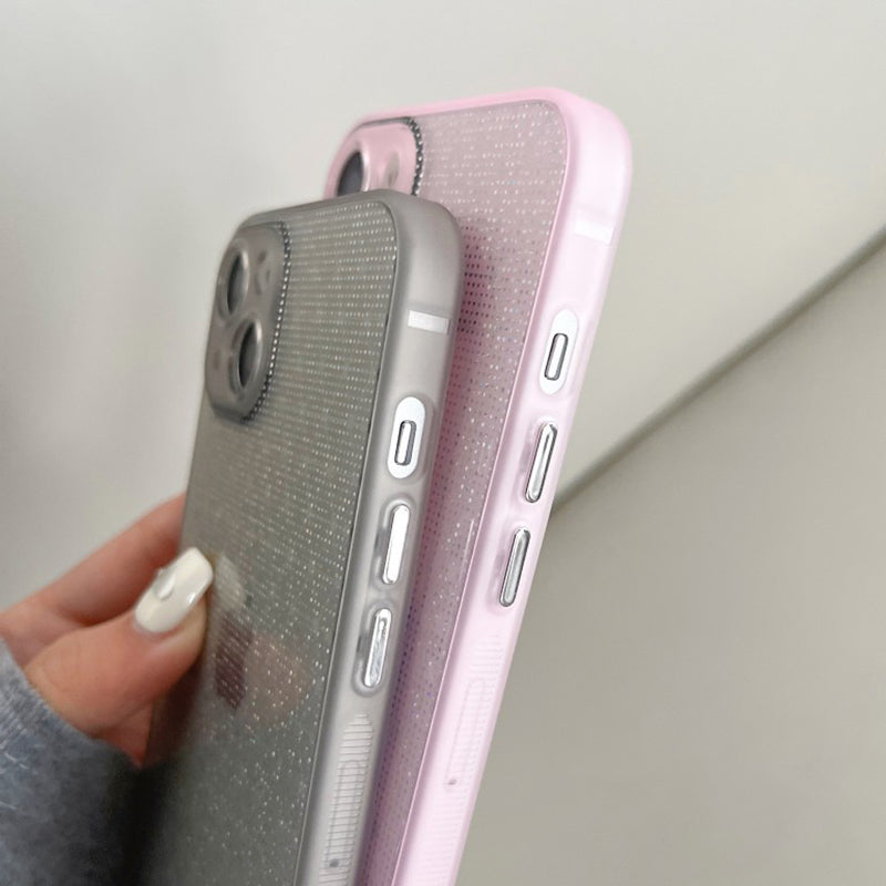 Q.COO For iPhone 13 TPU Case Aurora Effect Anti-slip Grip Phone Cover