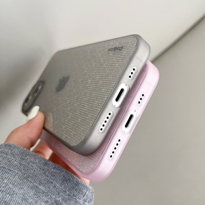 Q.COO For iPhone 13 TPU Case Aurora Effect Anti-slip Grip Phone Cover