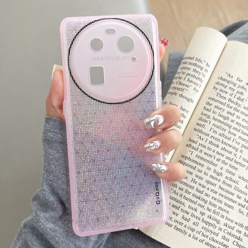 Q.COO For Oppo Find X6 TPU Case Sparkling Mobile Phone Protective Cover