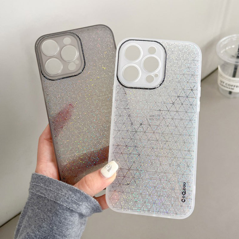 Q.COO For iPhone 14 Pro TPU Case Shiny Aurora Effect Precise Cutouts Phone Cover