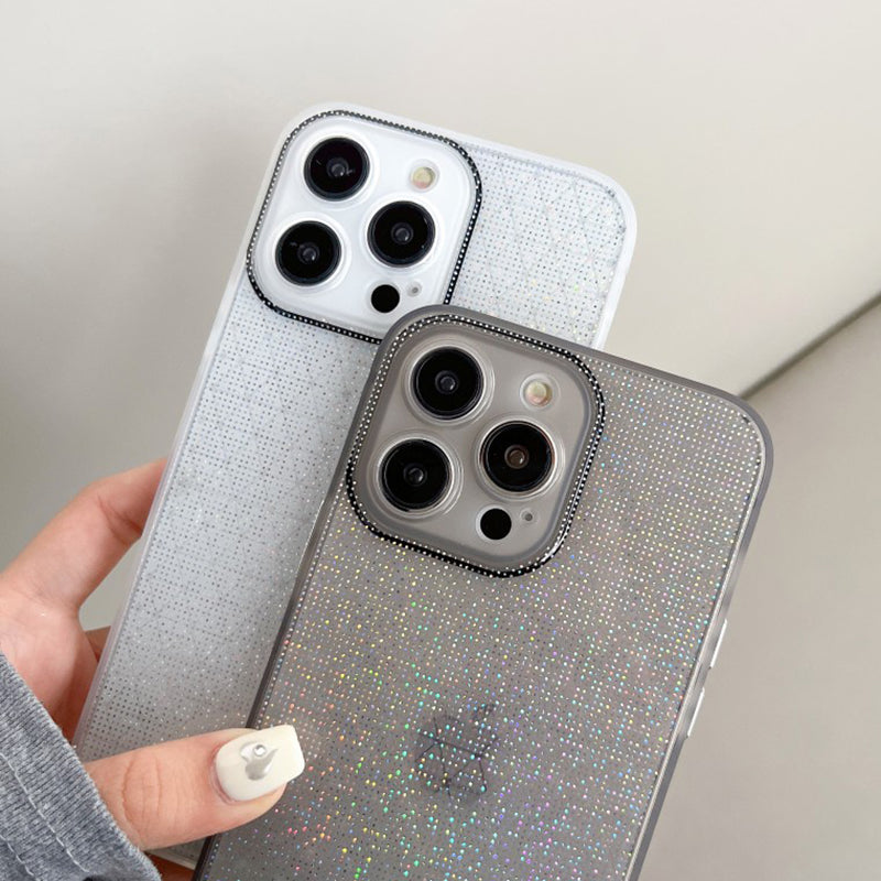Q.COO For iPhone 14 Pro TPU Case Shiny Aurora Effect Precise Cutouts Phone Cover