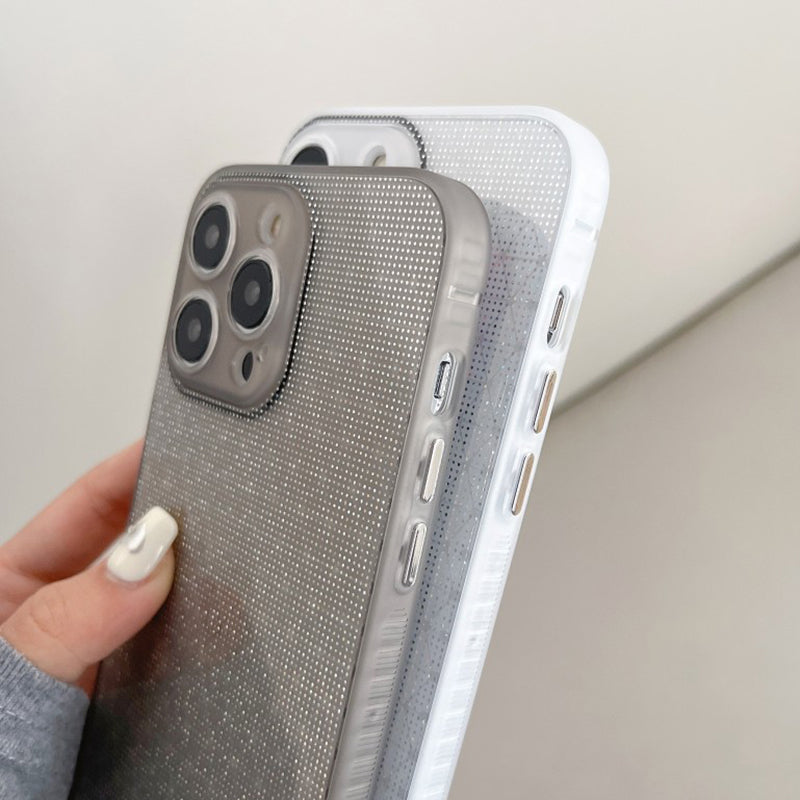 Q.COO For iPhone 14 Pro TPU Case Shiny Aurora Effect Precise Cutouts Phone Cover