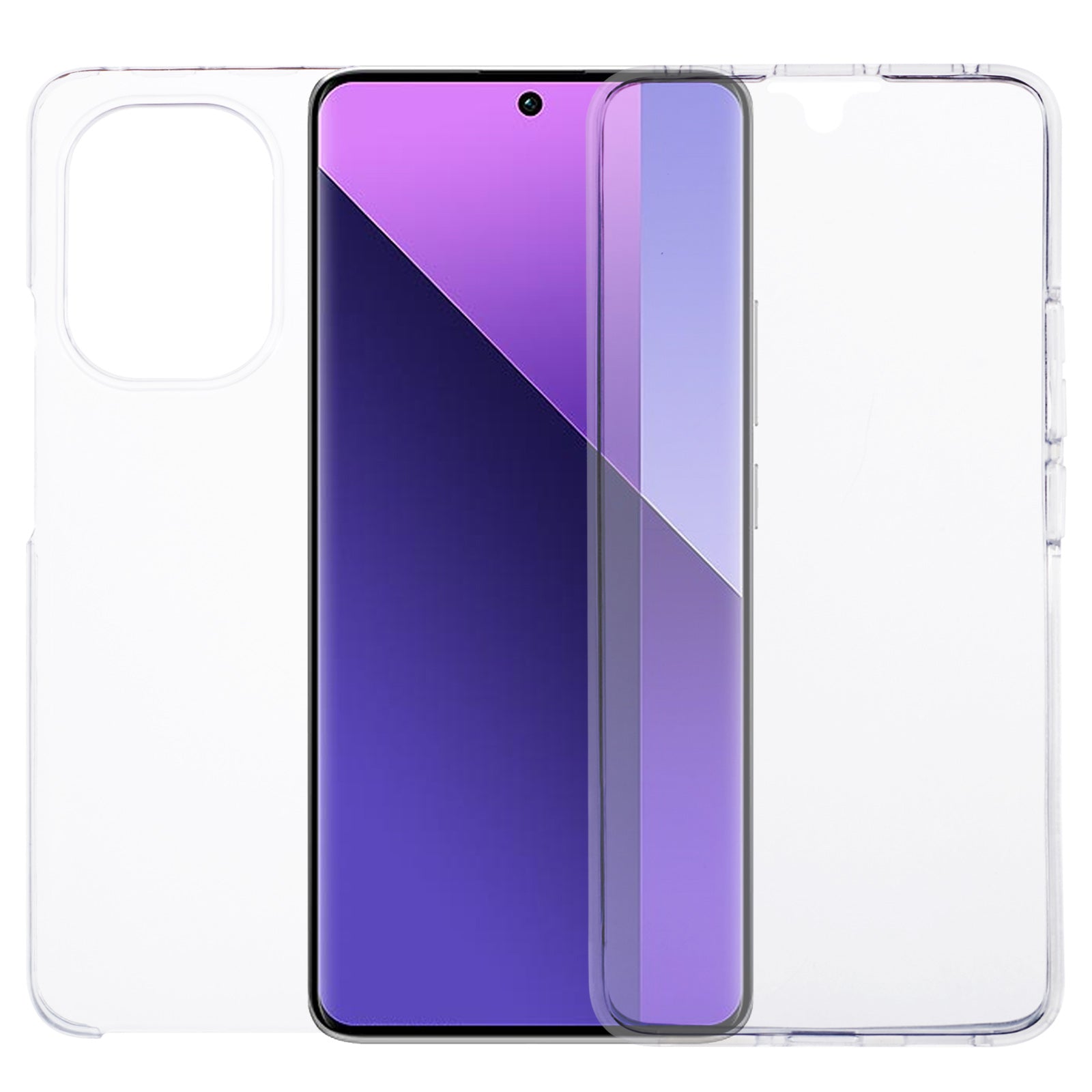 For Xiaomi Redmi Note 13 Pro+ 5G Case Shock-Absorbent Acrylic + TPU Clear Phone Cover with PET Film
