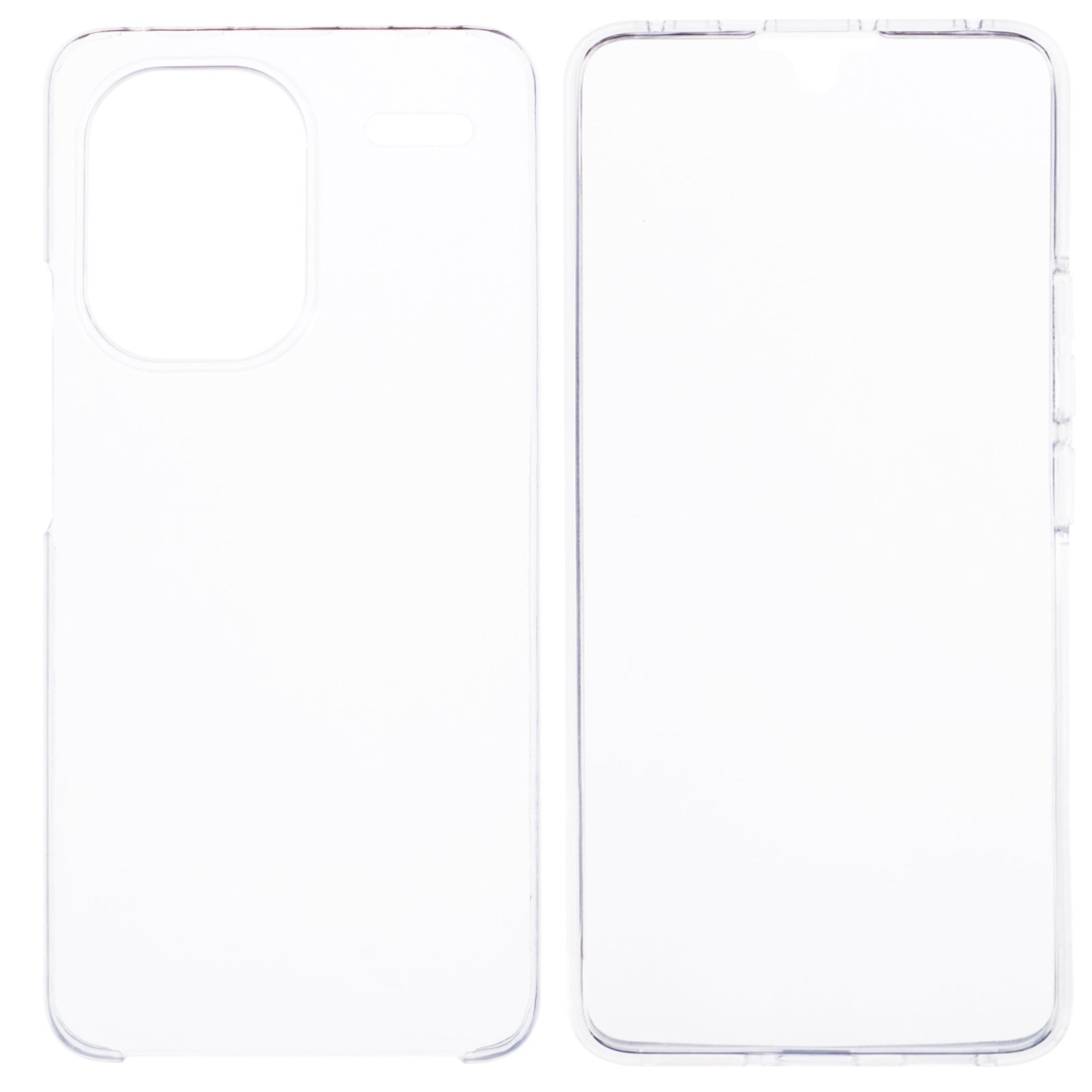 For Xiaomi Redmi Note 13 Pro+ 5G Case Shock-Absorbent Acrylic + TPU Clear Phone Cover with PET Film