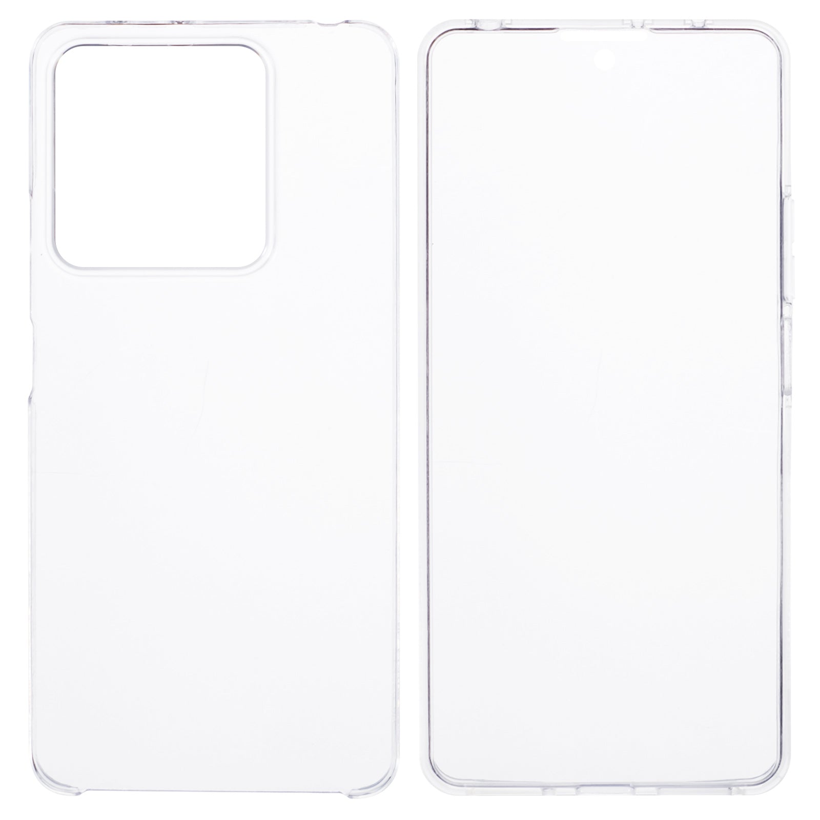 For Xiaomi Redmi Note 13 5G Clear Phone Cover Acrylic+TPU 360-Degree Full Coverage Case with PET Screen Film