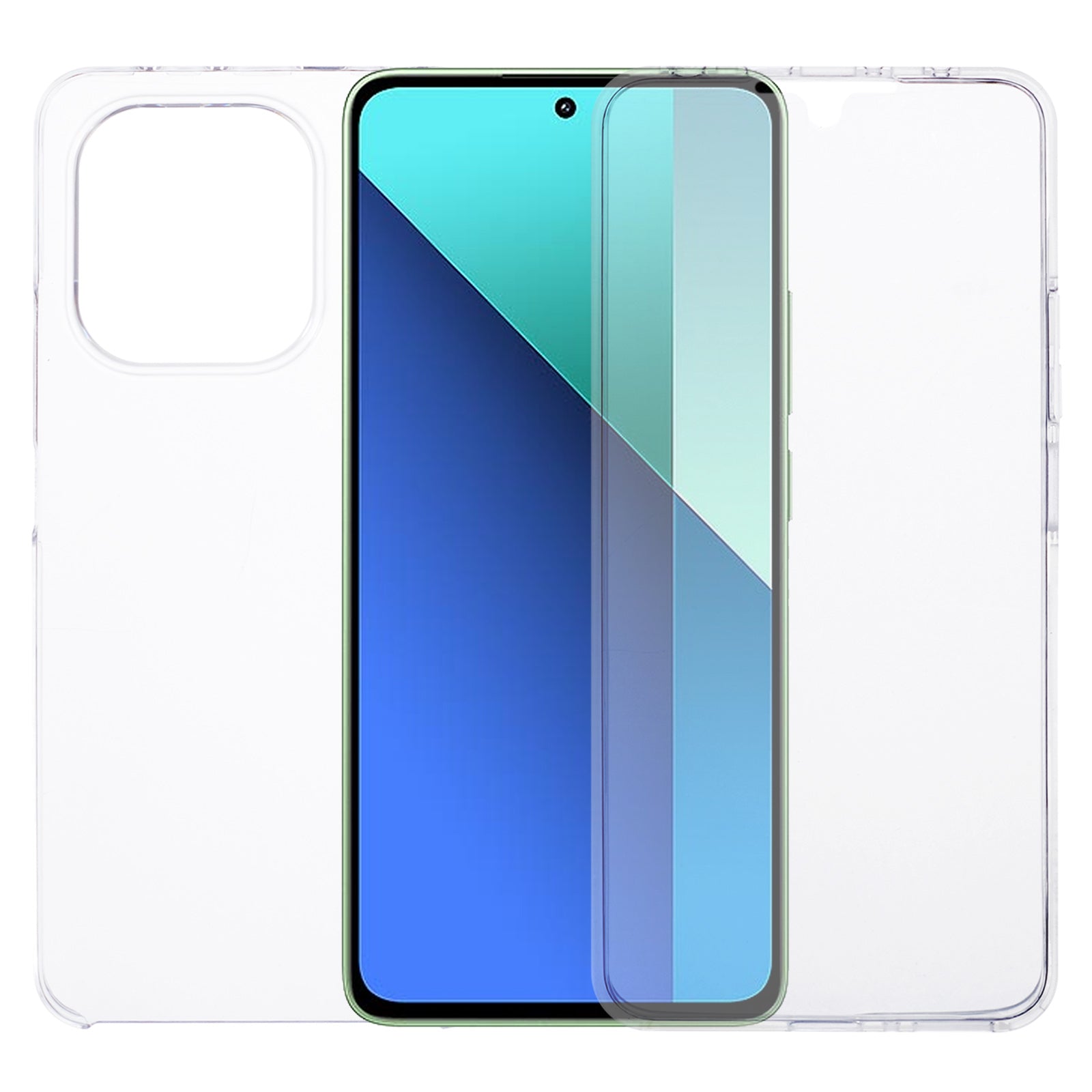 Phone Case for Xiaomi Redmi Note 13 4G Shell Acrylic Back + PET Front Cover with TPU Frame