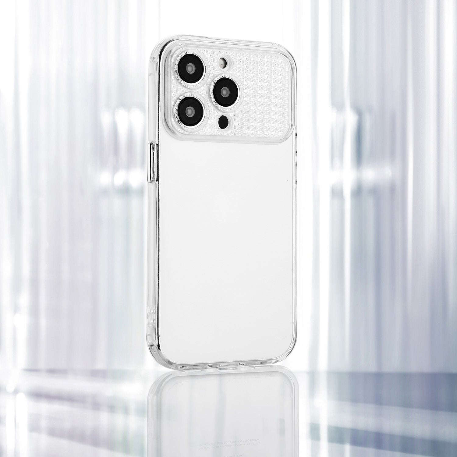 For iPhone 12 Pro Max 6.7 inch Cell Phone Case TPU Shockproof Rhinestone Decor Clear Cover