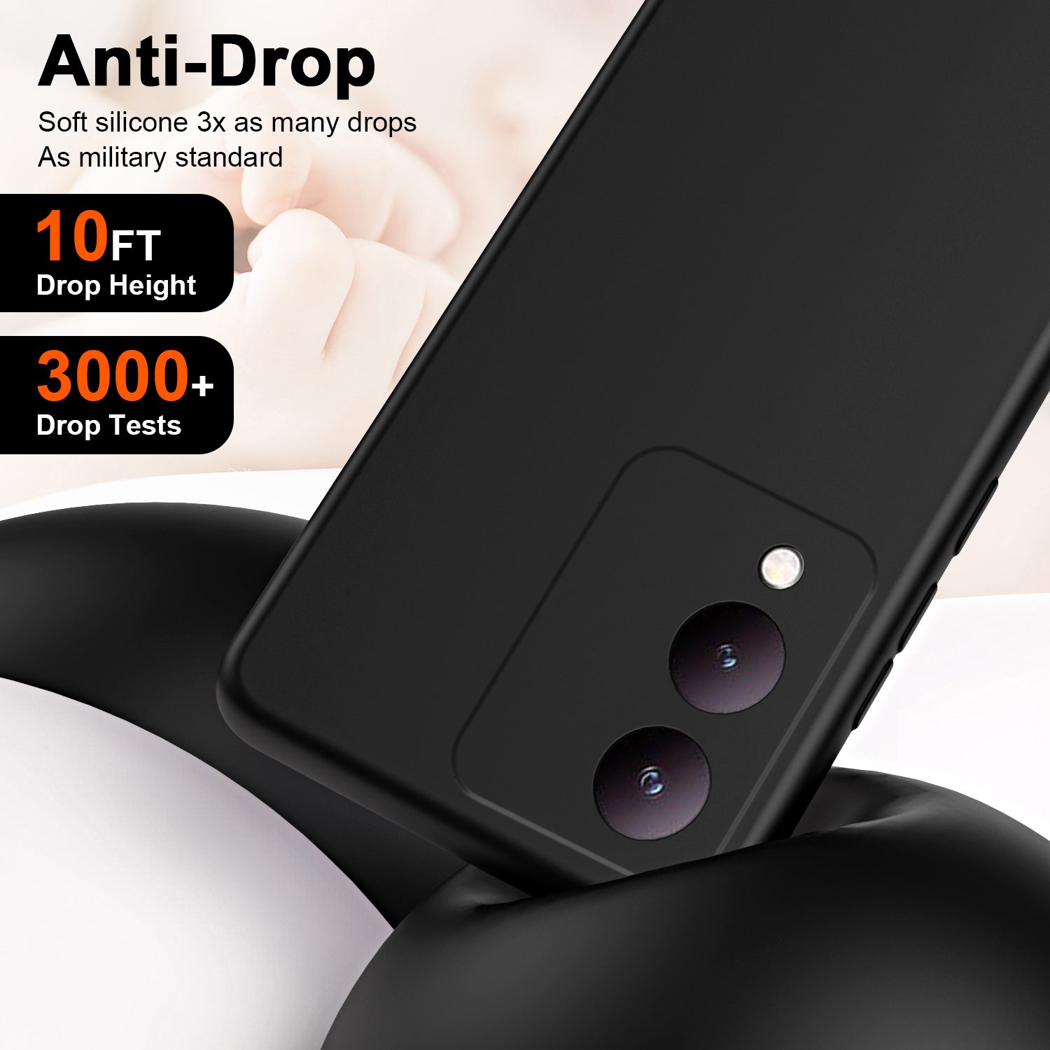 For vivo Y17s 4G Case Anti-scratch TPU Phone Cover 2.2mm Thickness