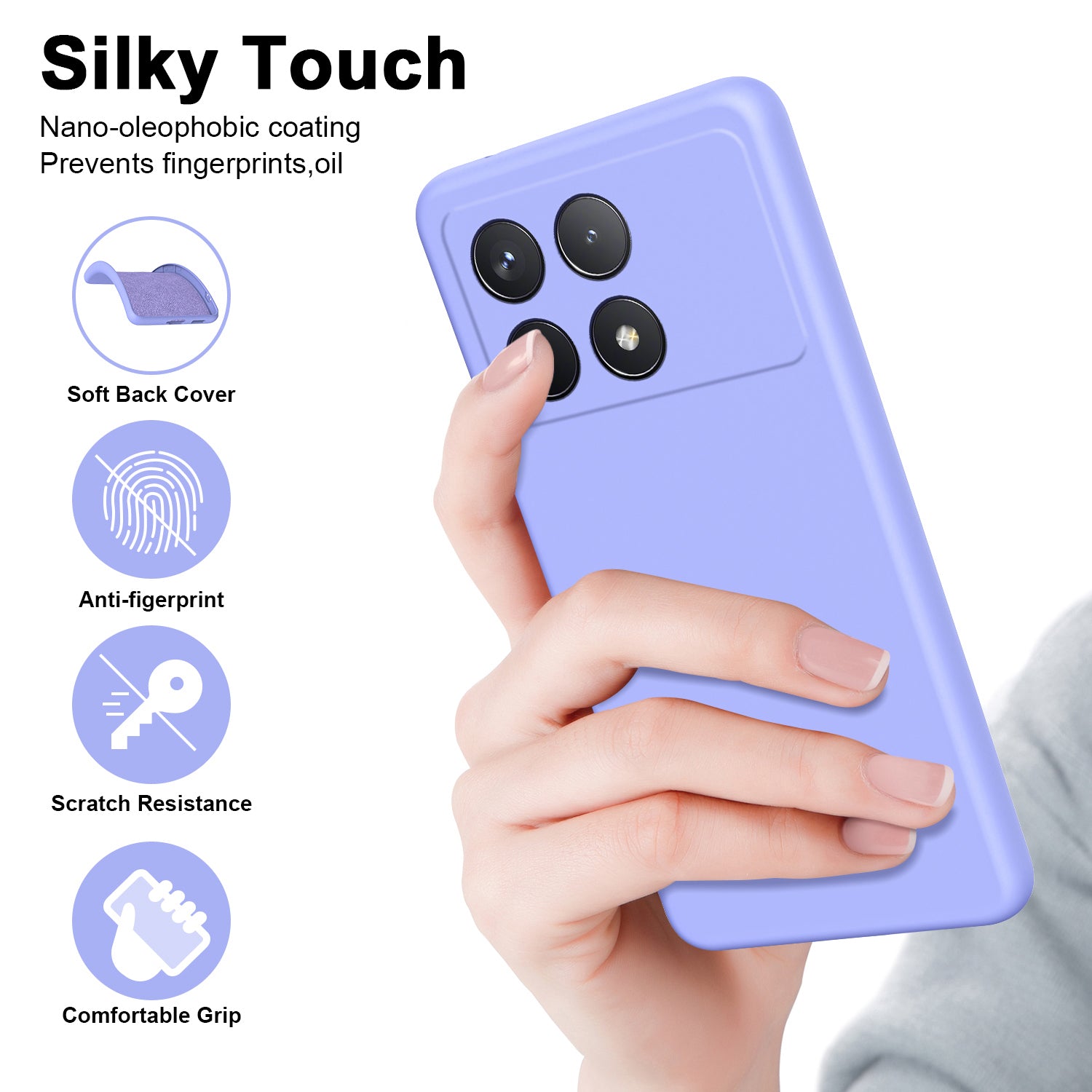 For Xiaomi Redmi K70 5G / K70 Pro 5G Case 2.2mm TPU Phone Cover with Fiber Lining
