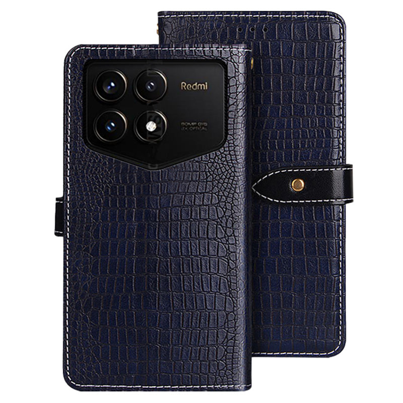 IDEWEI For Xiaomi Redmi K70 Pro Champion Edition Case Crocodile Texture PU Leather Stand Cover