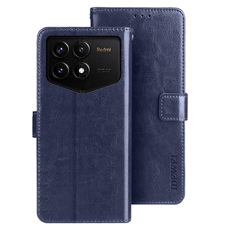 IDEWEI For Xiaomi Redmi K70 Pro Champion Edition Case Crazy Horse Texture Magnetic Phone Cover