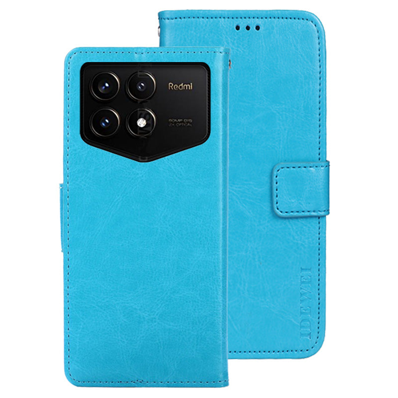 IDEWEI For Xiaomi Redmi K70 Pro Champion Edition Case Crazy Horse Texture Magnetic Phone Cover
