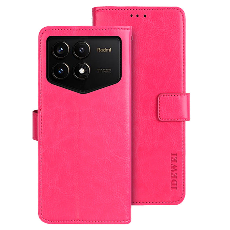 IDEWEI For Xiaomi Redmi K70 Pro Champion Edition Case Crazy Horse Texture Magnetic Phone Cover