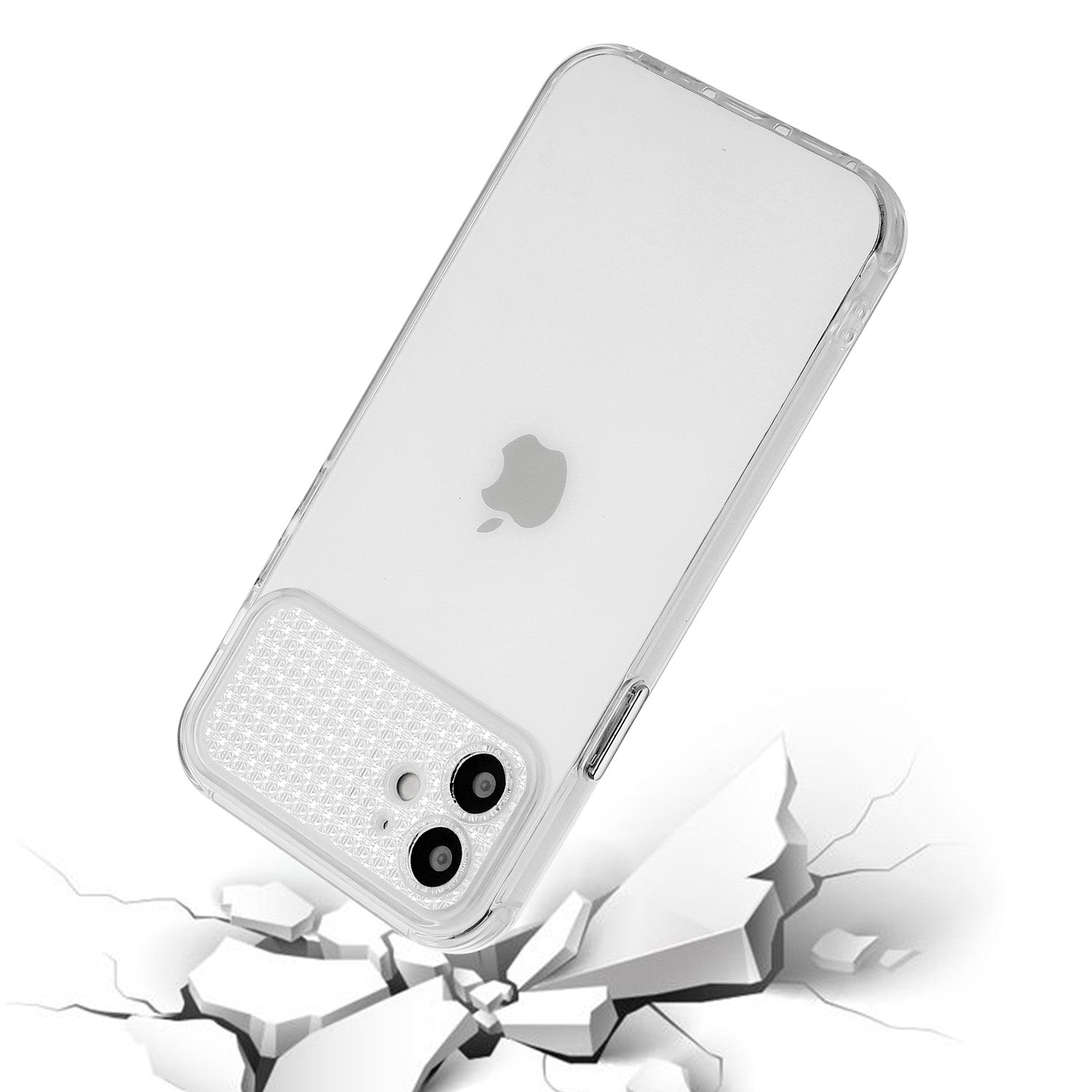 For iPhone 11 Case TPU Shock-Absorbent Rhinestone Decor Phone Cover