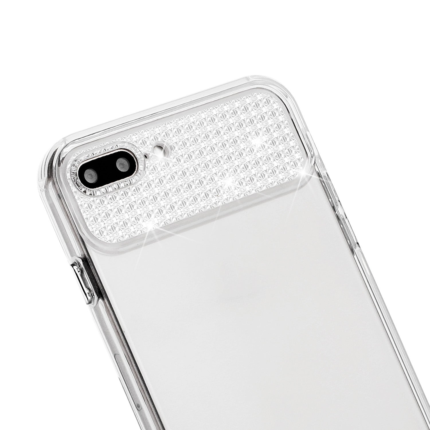 For iPhone 7 Plus 5.5 inch / 8 Plus 5.5 inch Case TPU Shiny Rhinestone Decor Clear Phone Protector