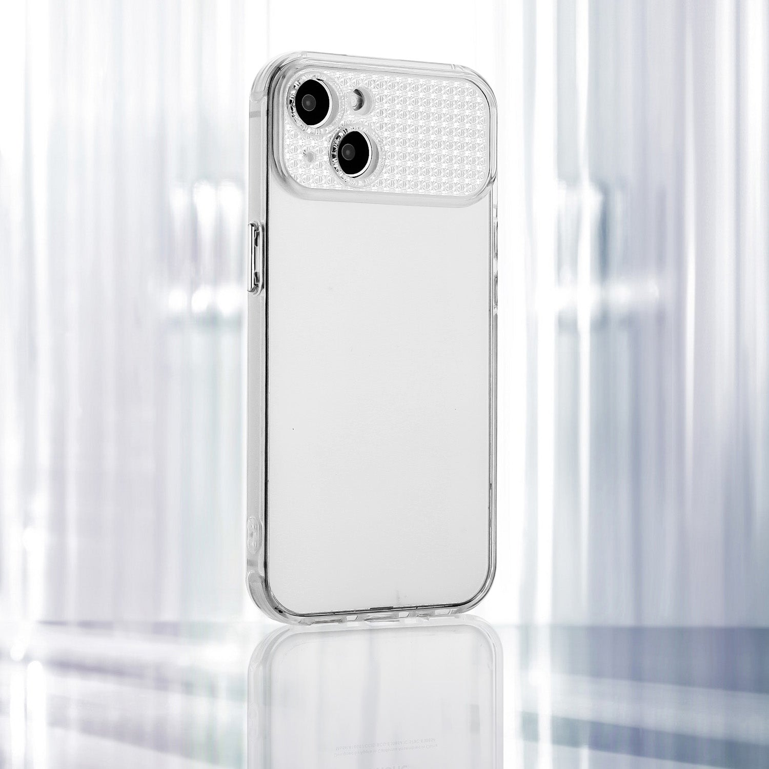 For iPhone 13 6.1 inch / 14 Cell Phone Case Clear TPU Shiny Rhinestone Decor Cover