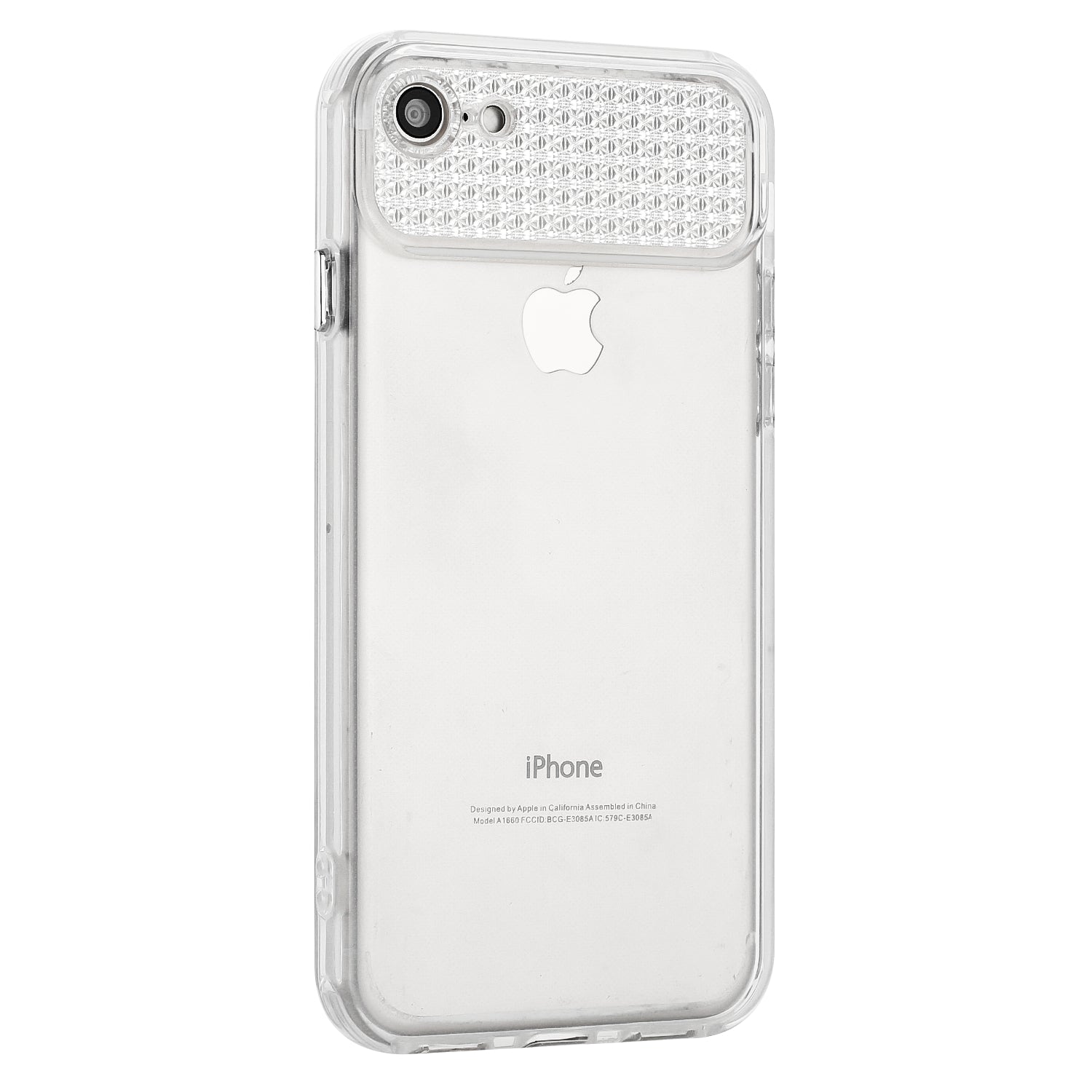 For iPhone 7 /  8 /  SE (2020) /  SE (2022) Clear Case TPU Drop-resistant Rhinestone Decor Mobile Phone Cover