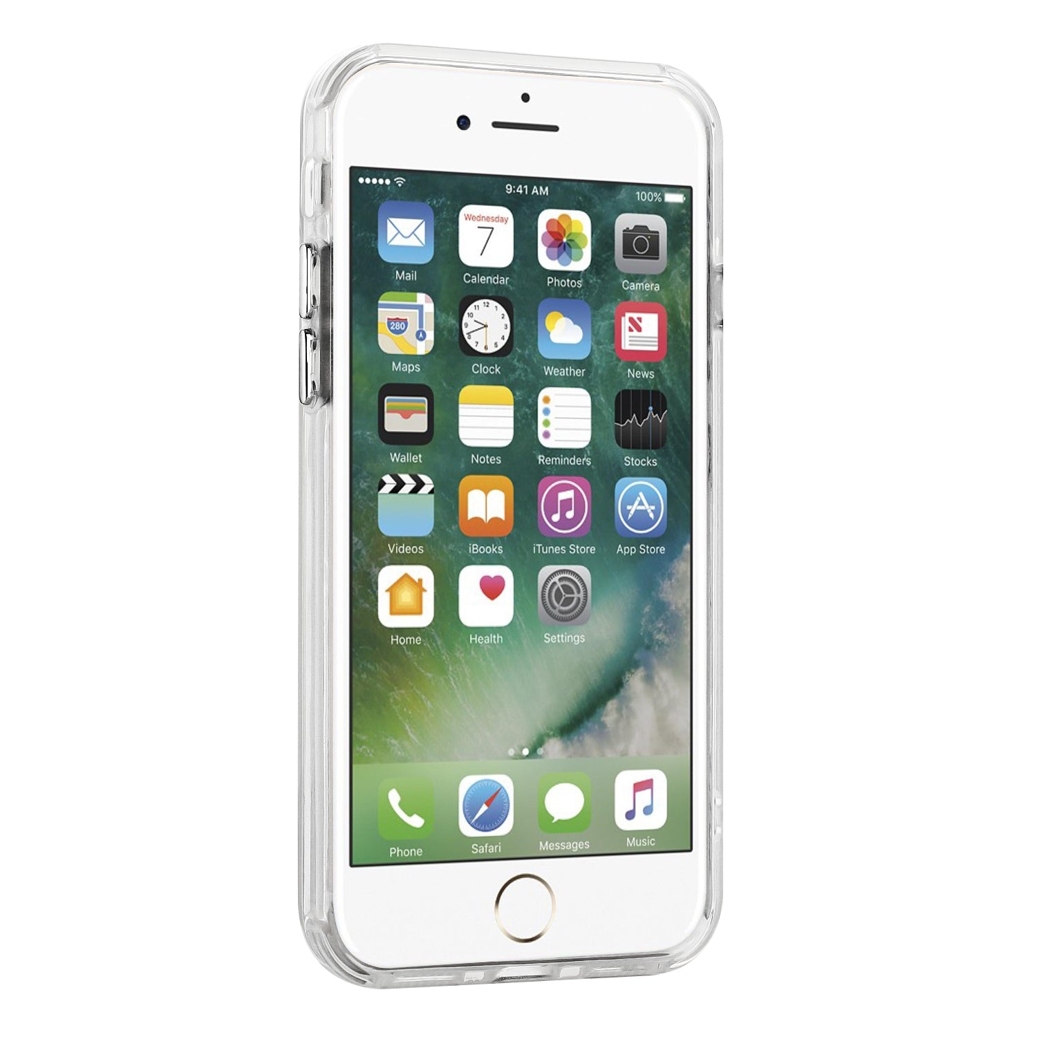 For iPhone 7 /  8 /  SE (2020) /  SE (2022) Clear Case TPU Drop-resistant Rhinestone Decor Mobile Phone Cover