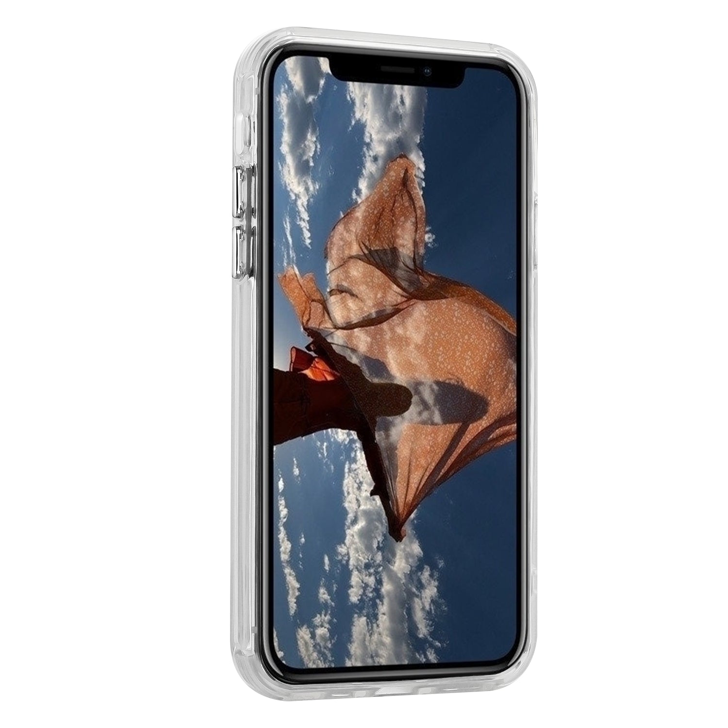 For iPhone XS Max 6.5 inch Clear Case Anti-fall TPU Rhinestone Decor Smart Phone Cover