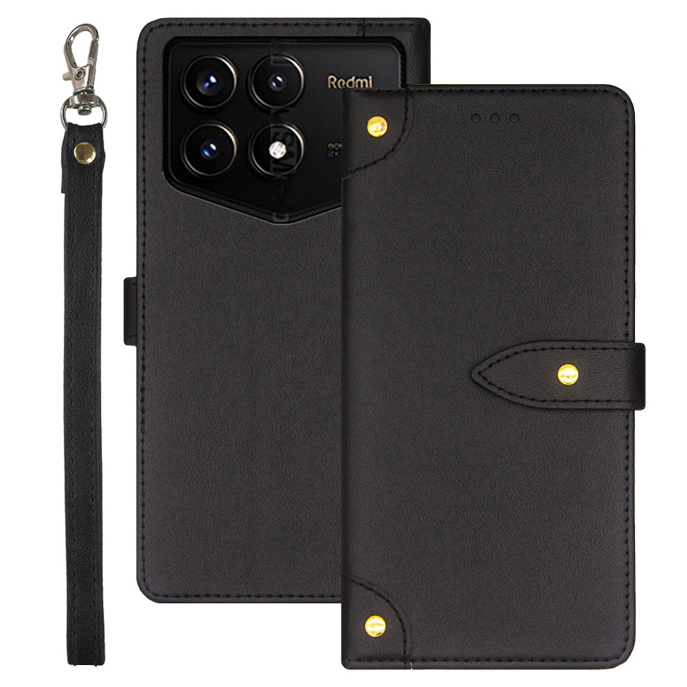 IDEWEI For Xiaomi Redmi K70 Pro Champion Edition Case Leather Phone Cover with Card Slots Stand