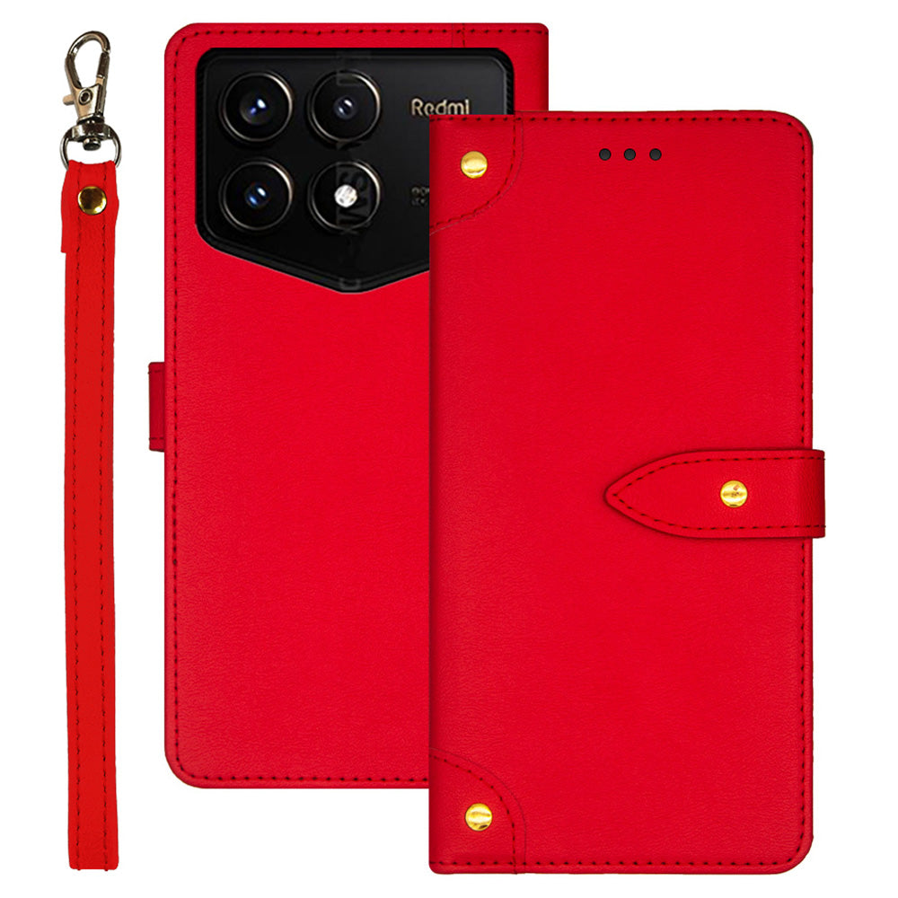 IDEWEI For Xiaomi Redmi K70 Pro Champion Edition Case Leather Phone Cover with Card Slots Stand