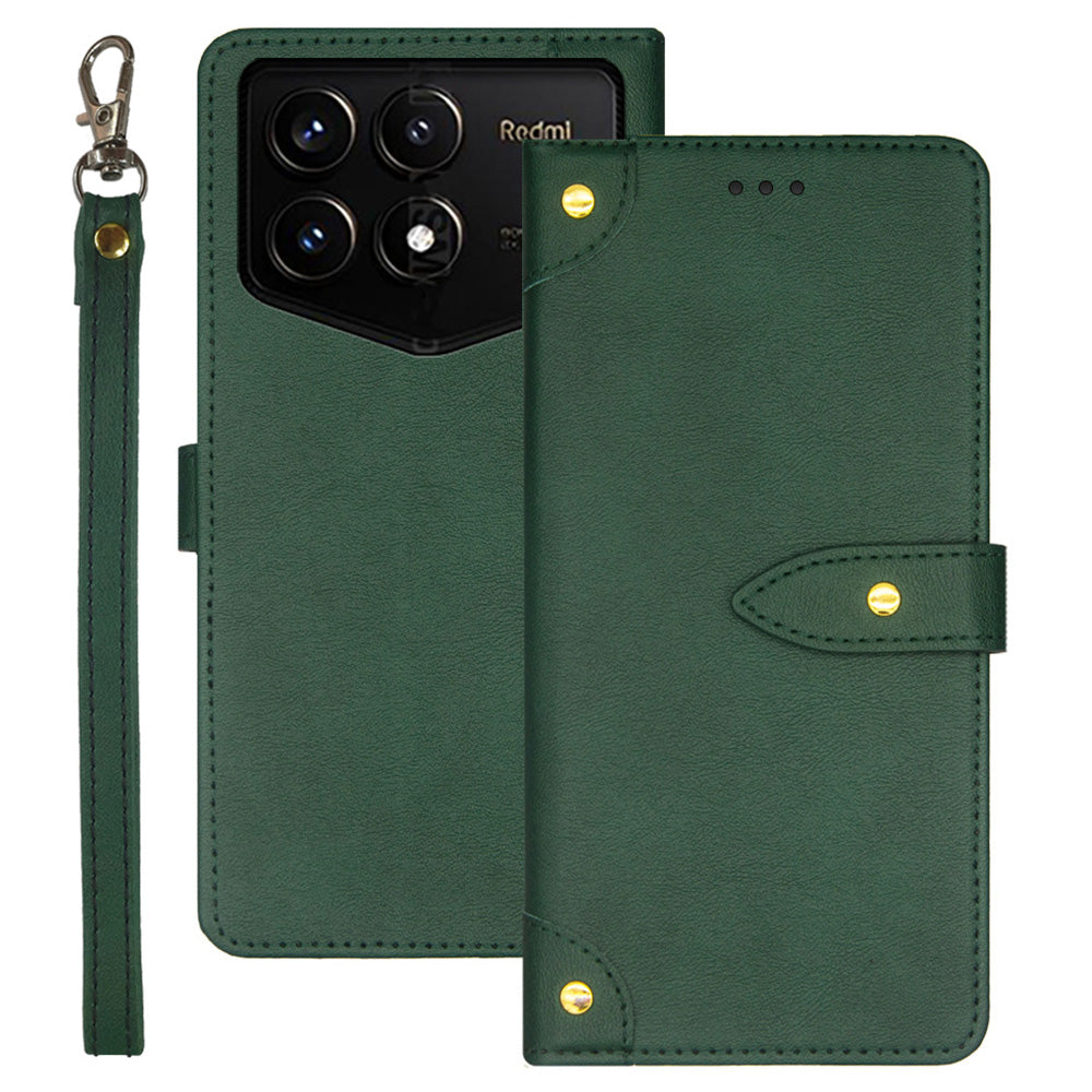 IDEWEI For Xiaomi Redmi K70 Pro Champion Edition Case Leather Phone Cover with Card Slots Stand