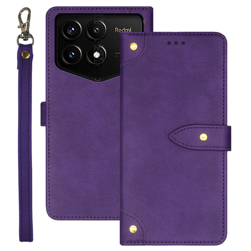 IDEWEI For Xiaomi Redmi K70 Pro Champion Edition Case Leather Phone Cover with Card Slots Stand