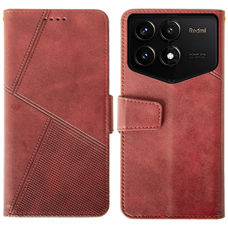 IDEWEI For Xiaomi Redmi K70 Pro Champion Edition Wallet Case Calf Texture Leather Phone Cover