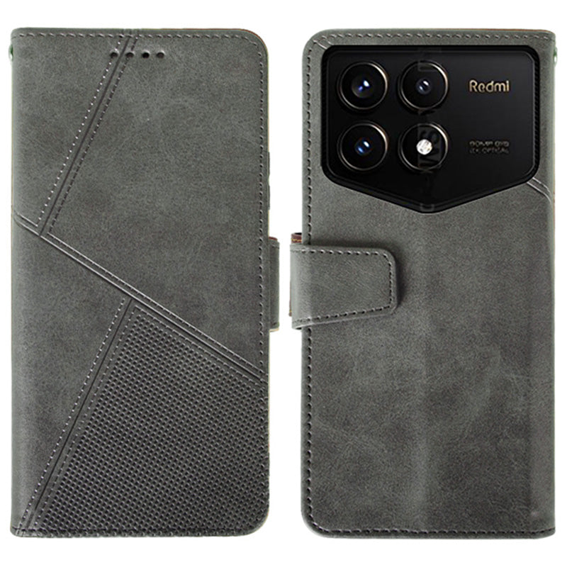 IDEWEI For Xiaomi Redmi K70 Pro Champion Edition Wallet Case Calf Texture Leather Phone Cover