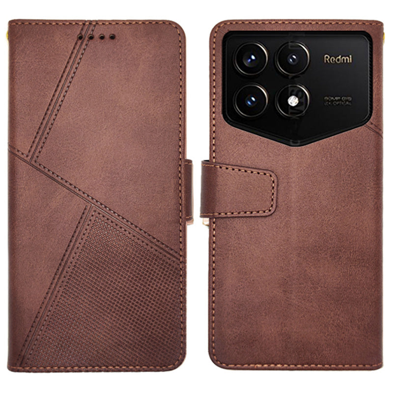 IDEWEI For Xiaomi Redmi K70 Pro Champion Edition Wallet Case Calf Texture Leather Phone Cover