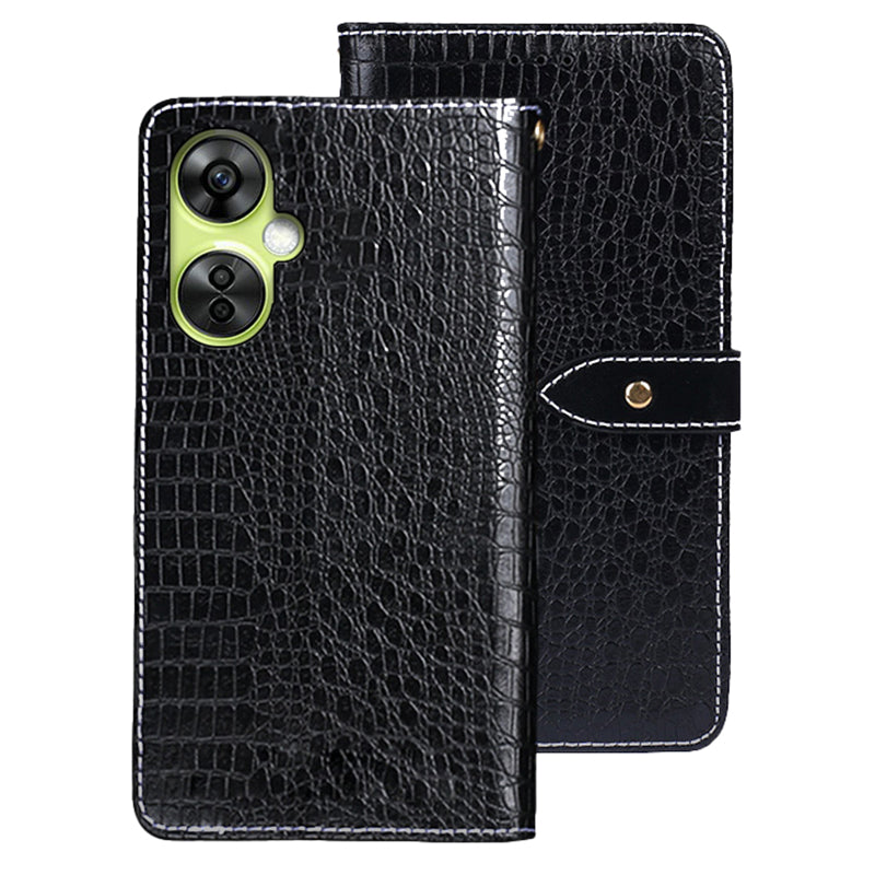 IDEWEI For OnePlus Nord CE 3 Lite 5G / Nord N30 5G Case Wallet Crocodile Texture Leather Phone Cover
